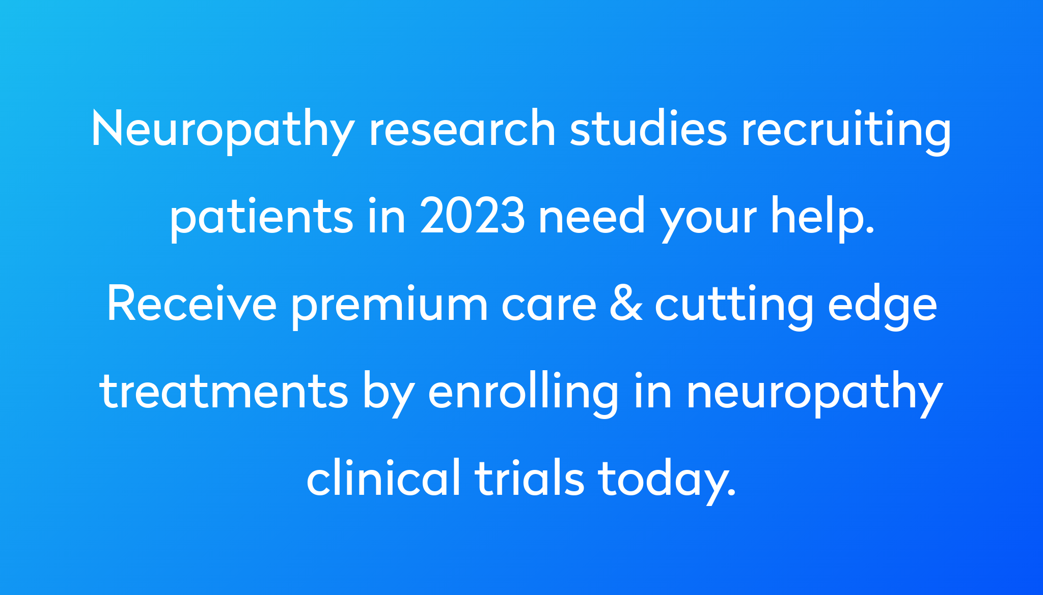 new research on neuropathy